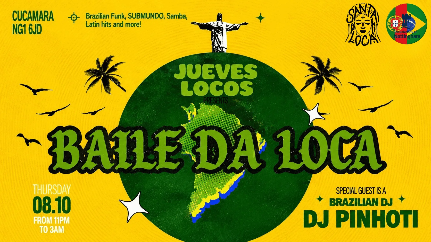 Baile Da Loca Jueves Locos! 🇧🇷 - Weekly Latin Party at Cucamara 