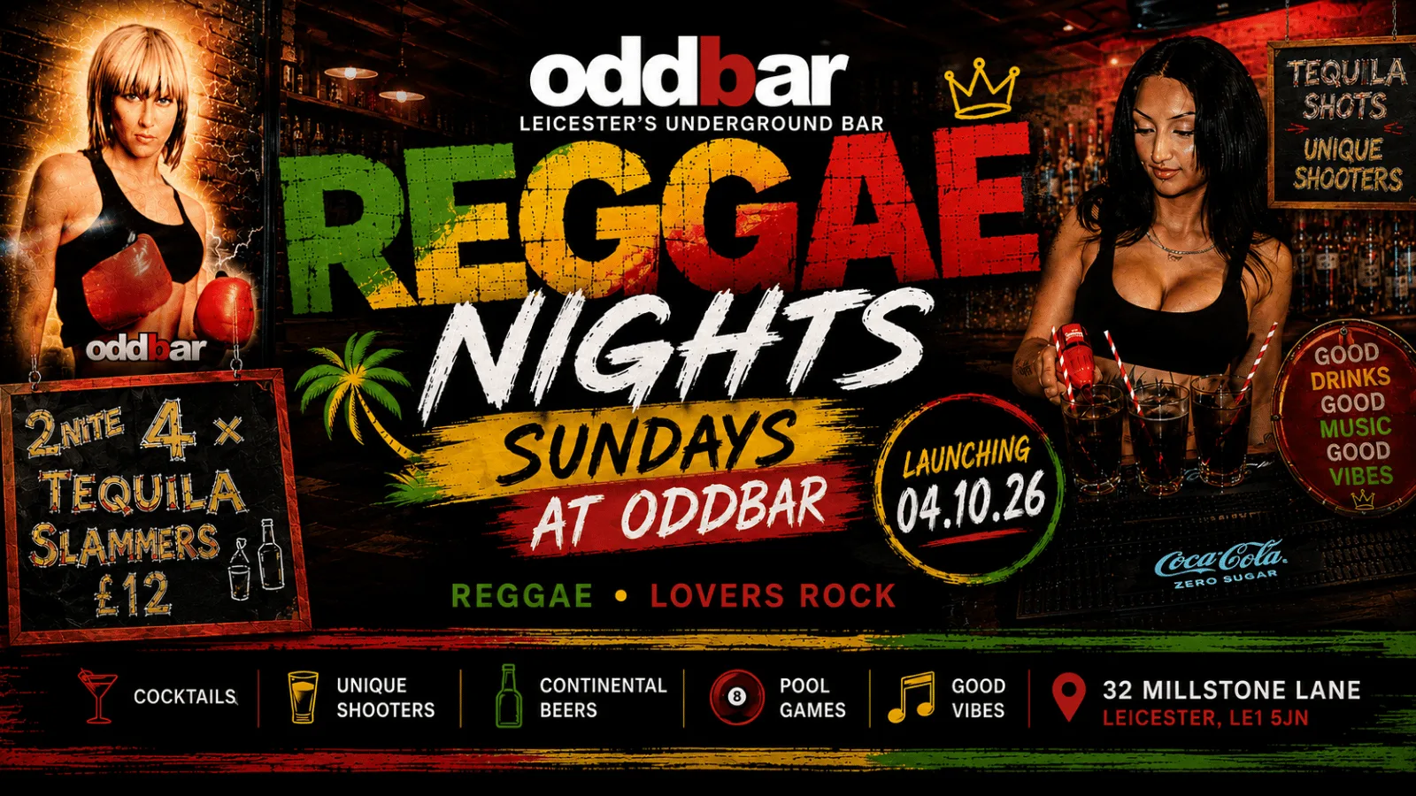 🇯🇲 REGGAE NIGHTS — SUNDAYS AT ODDBAR 🔥