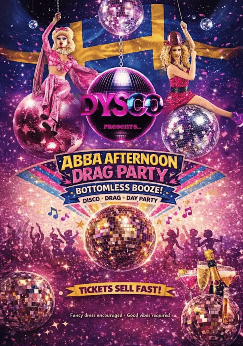 Afternoon ABBA Drag Party FRIDAY 4TH SEPTEMBER