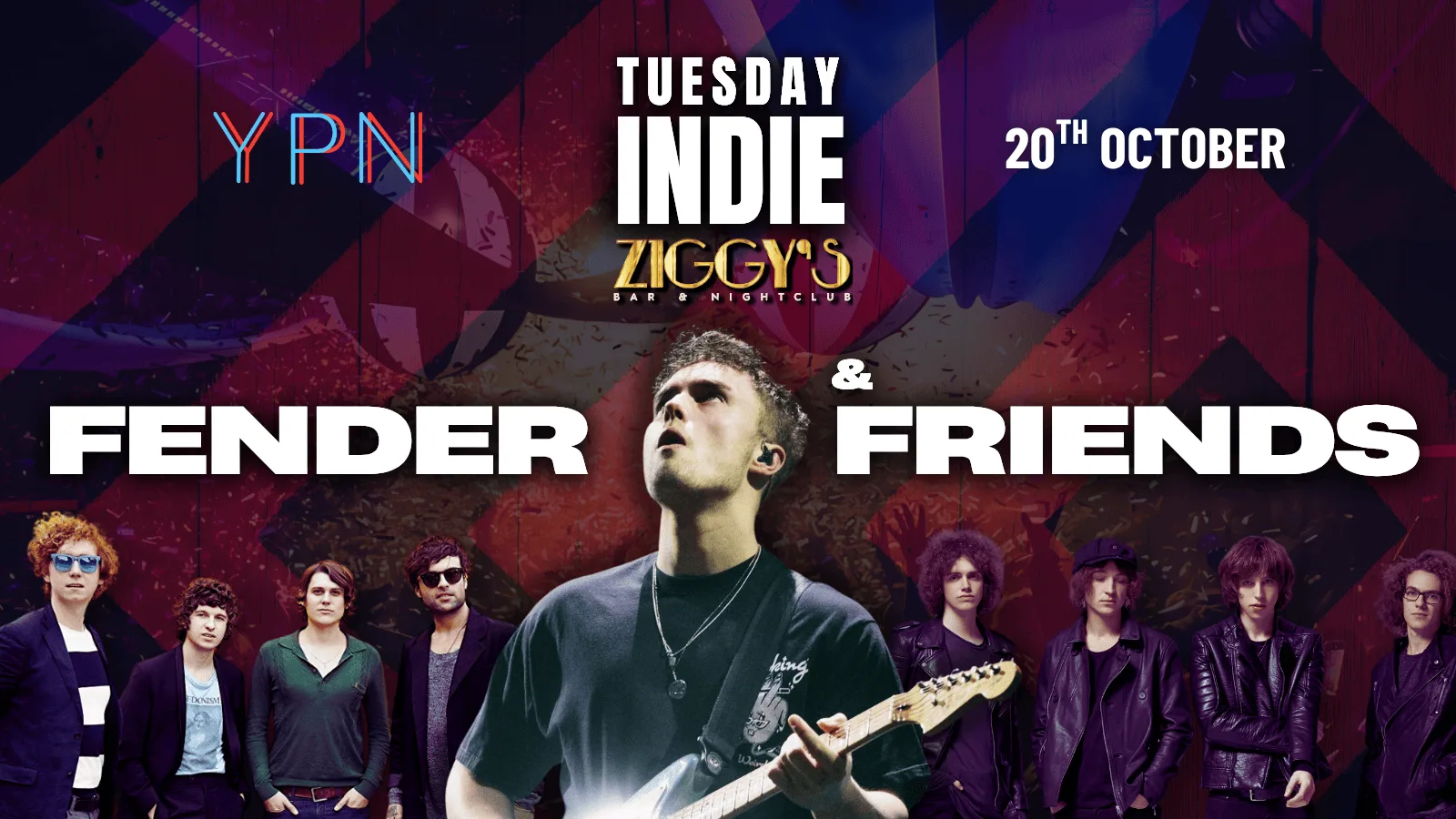 TUESDAY INDIE Ziggy's FENDER & FRIENDS - 20th October at Ziggy's Bar & Nightclub
