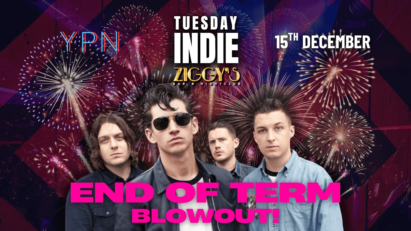 TUESDAY INDIE Ziggy's END OF TERM BLOWOUT - 15th December at Ziggy's Bar & Nightclub