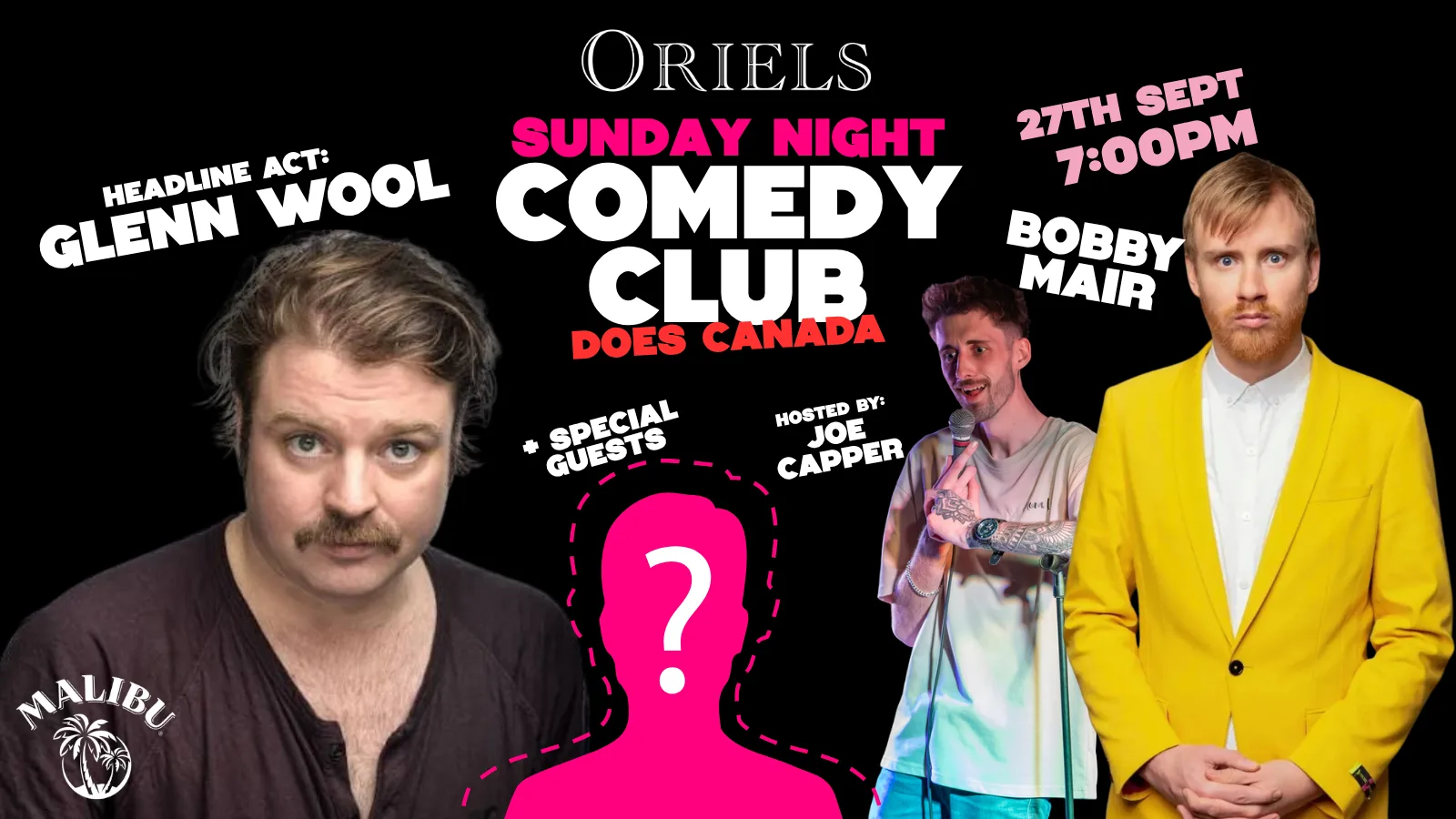 SUNDAY NIGHT COMEDY CLUB - GLENN WOOL & BOBBY MAIR