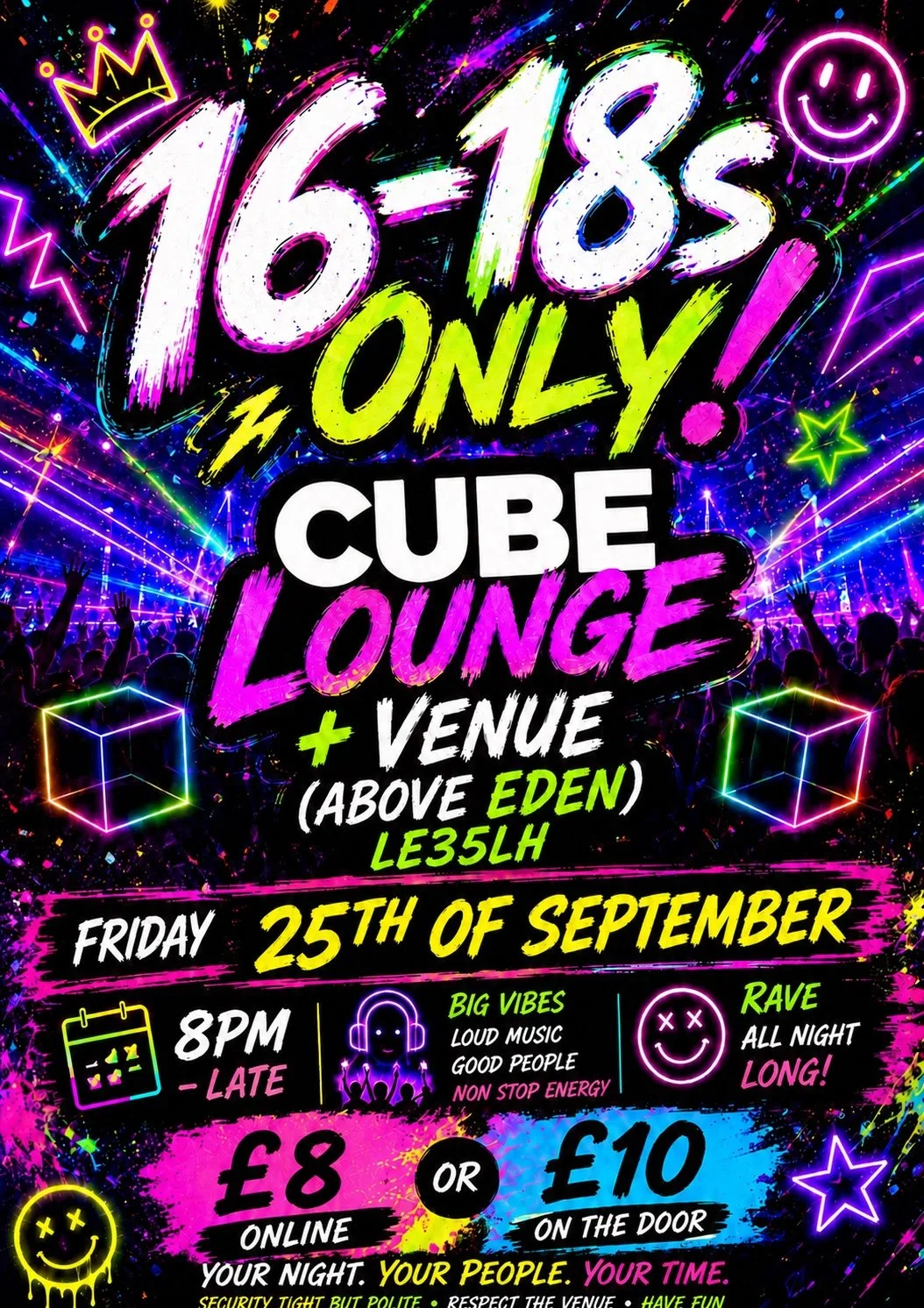 16-18s Night at Cube Lounge & Party Venue