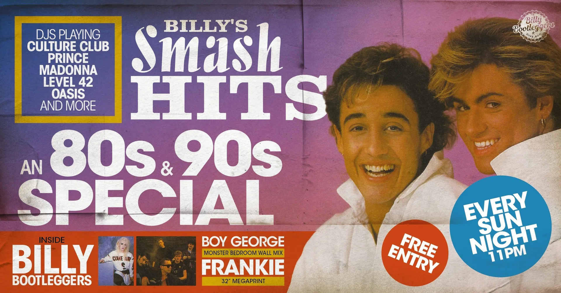 BILLY'S SMASH HITS - Sunday Nights @ Billy's