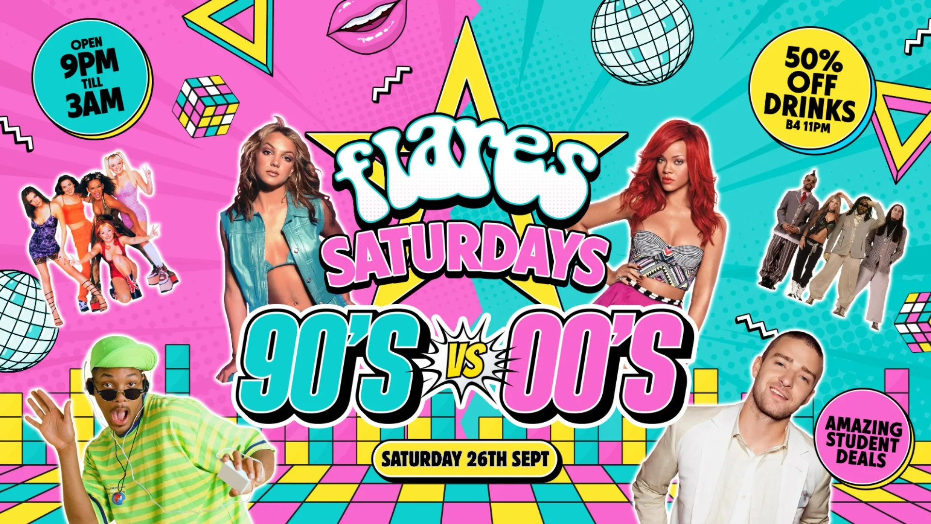 Freshers 90 vs 00s Special 🎉🎤📀 at Flares - York