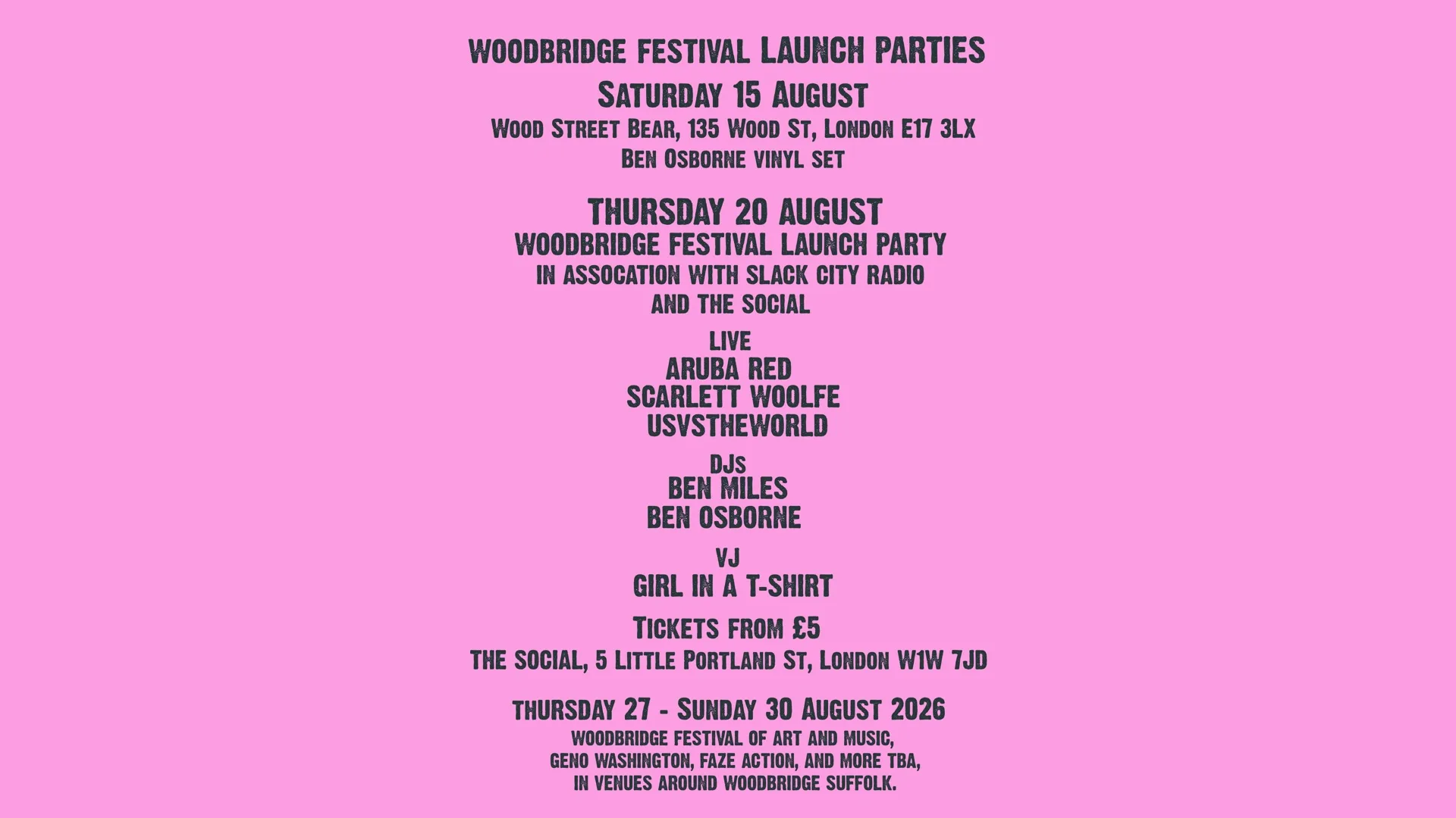Woodbridge Festival of Art and Music Launch Party