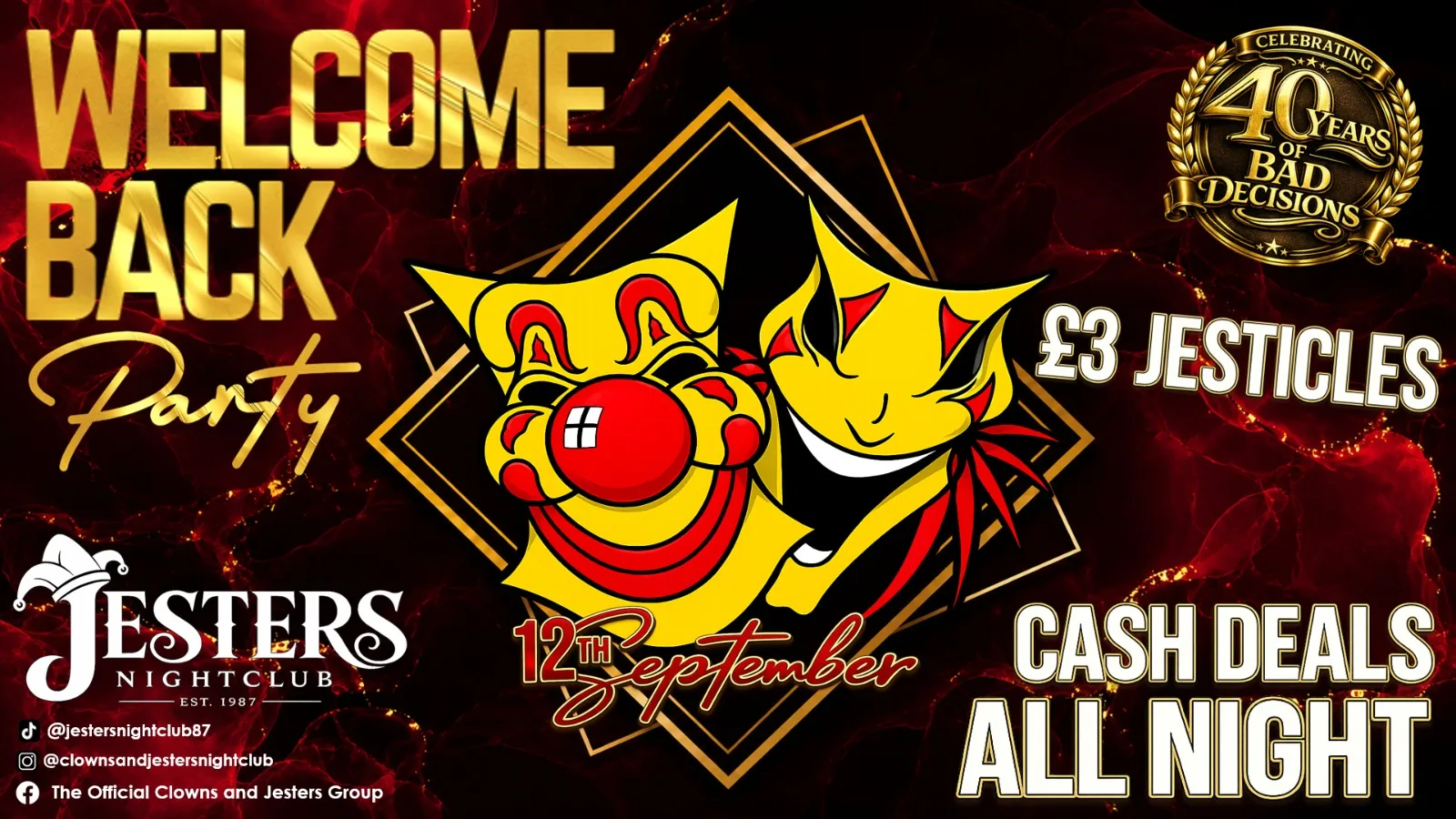 Welcome Back Party – Jesters