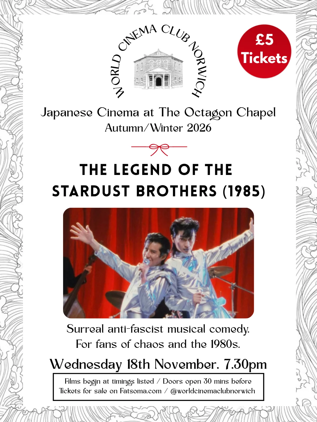 World Cinema Club Norwich Presents The Legend of the Stardust Brothers