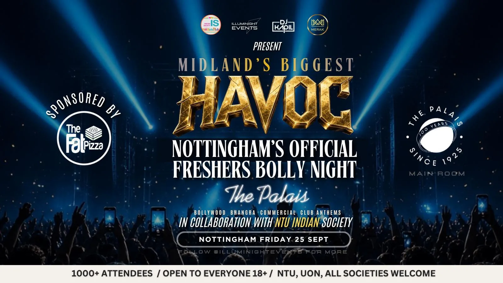 🚨 THE MIDLAND’S BIGGEST HAVOC 🚨 NOTTINGHAM’S OFFICIAL FRESHERS BOLLY NIGHT