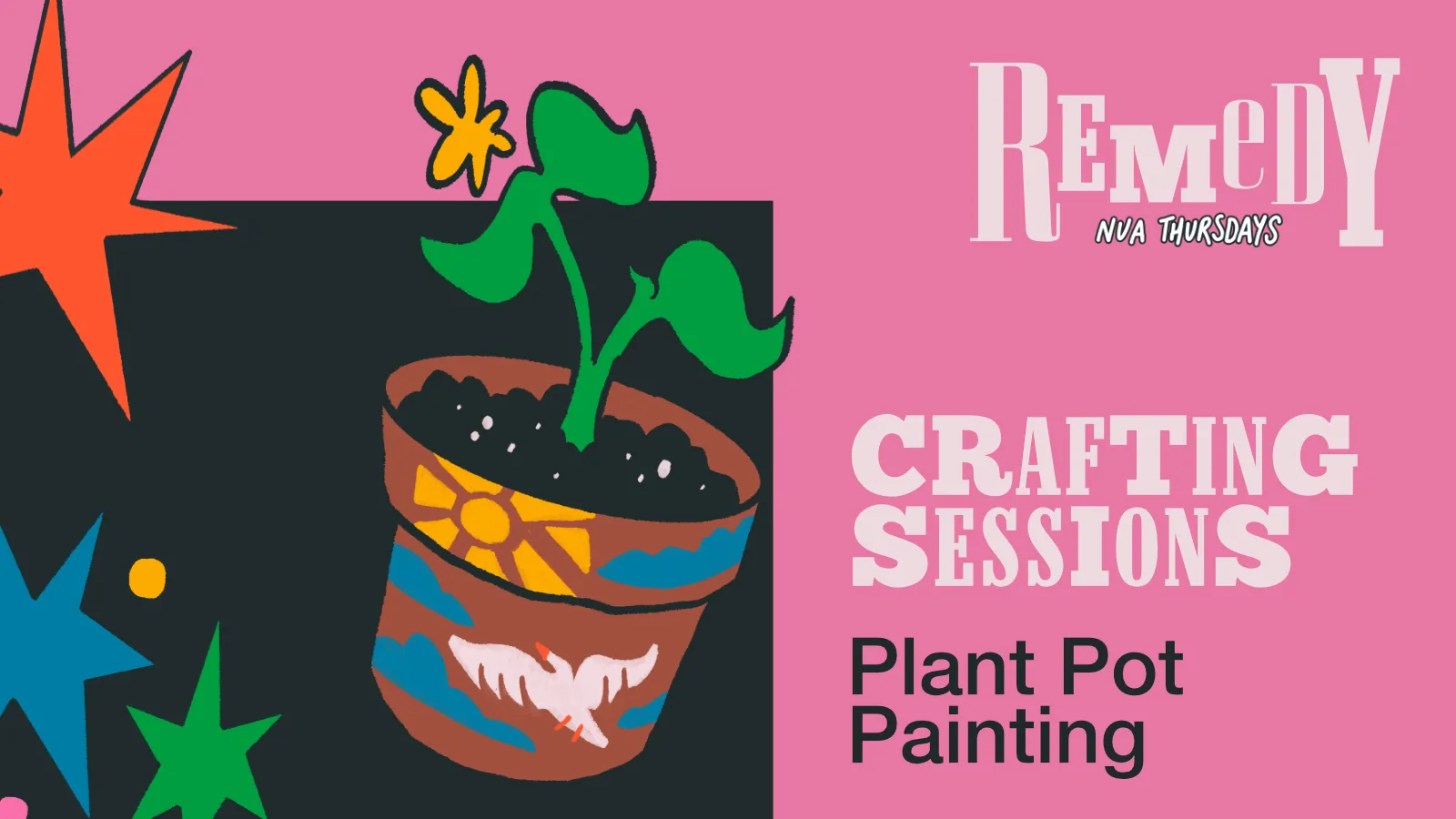 CRAFTING SESSIONS - PLANT POT PAINTING - THURSDAY 15TH OCTOBER at Mr Postles Apothecary