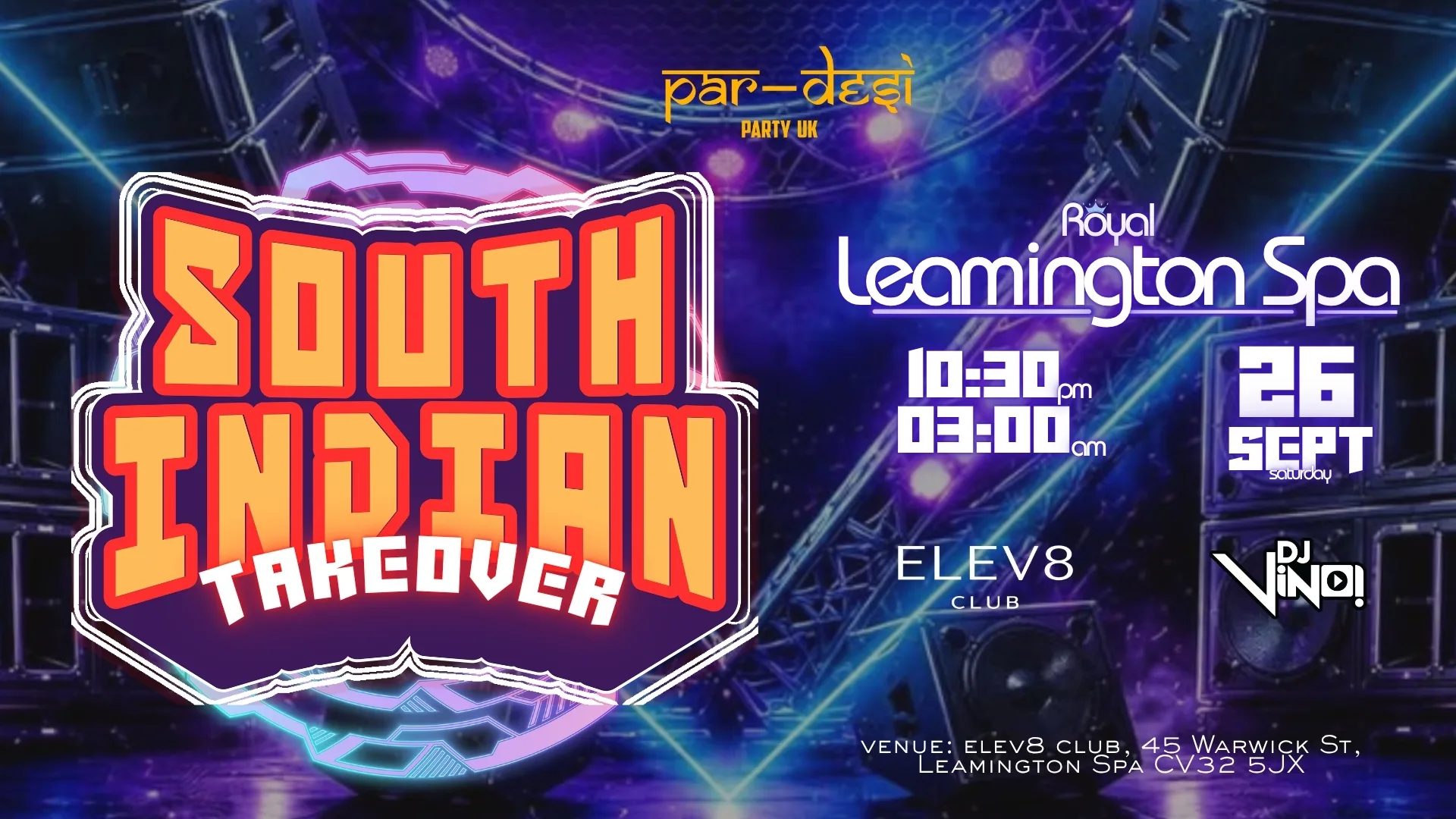 ๐ง๐ฅ SOUTH INDIAN TAKEOVER - LEAMINGTON SPA ๐ฅ๐ง๏ปฟ at Elev8 Club
