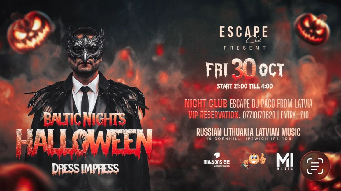 🎃👻 BALTIC NIGHTS HALLOWEEN 👻🎃 at ESCAPE CLUB