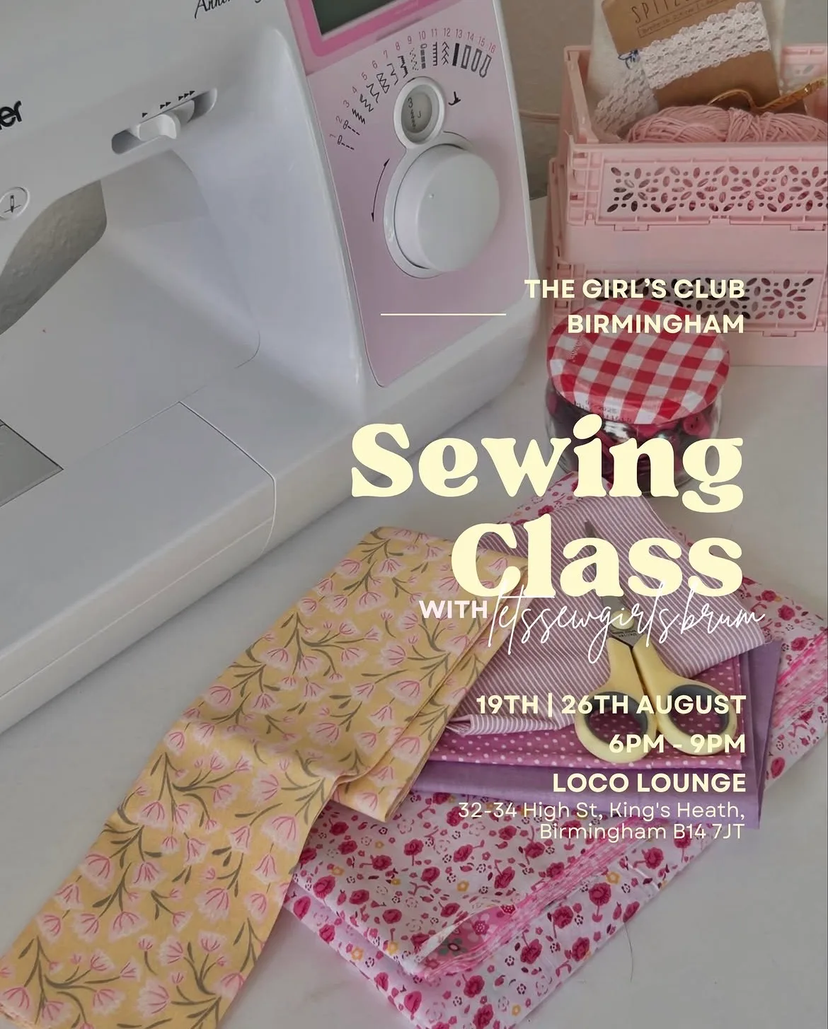 Sewing Class 19.08 🧵🪡 at Loco Lounge