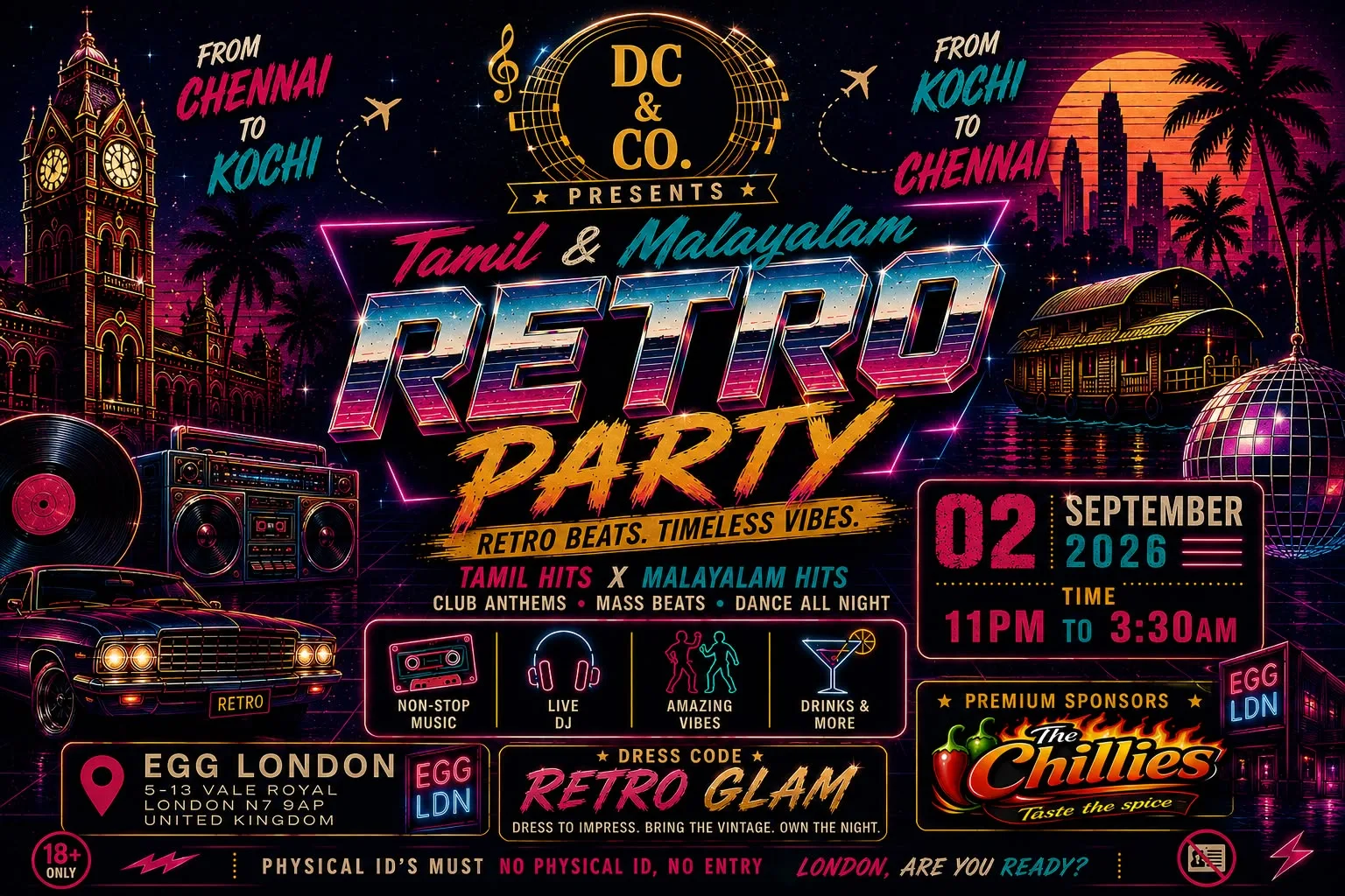 Tamil & Malayalam Retro Theme Party