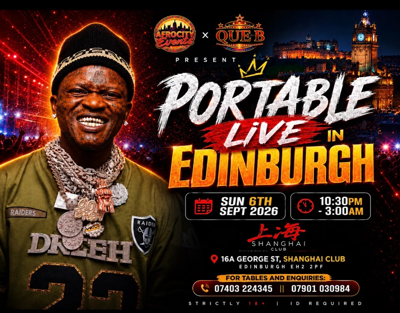 🎤 PORTABLE LIVE IN EDINBURGH 🔥 at Shanghai Nightclub