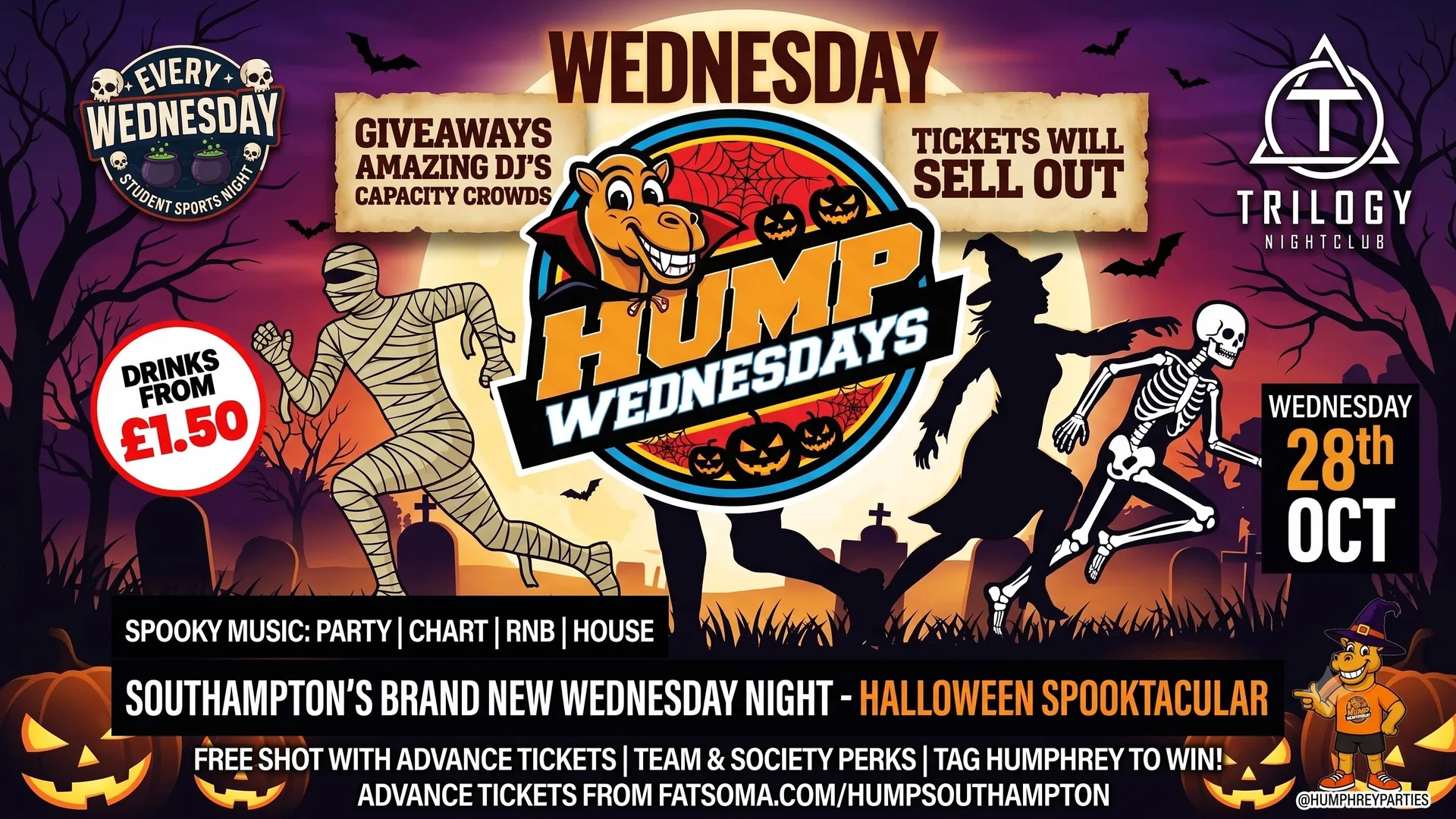 🐫 Hump Wednesdays 🐫 🧟‍♀️🎃👻 HALLOWEEN!! 🧛🏻‍♀️🧟🦇🐈‍⬛ at Trilogy Southampton