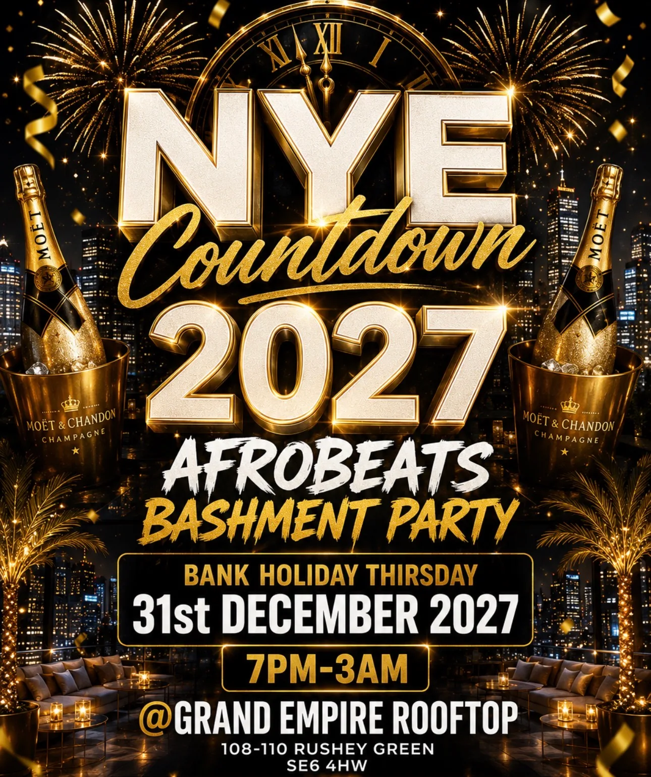 NYE COUNTDOWN - LONDON'S BIGGEST NEW YEAR'S EVE PARTY