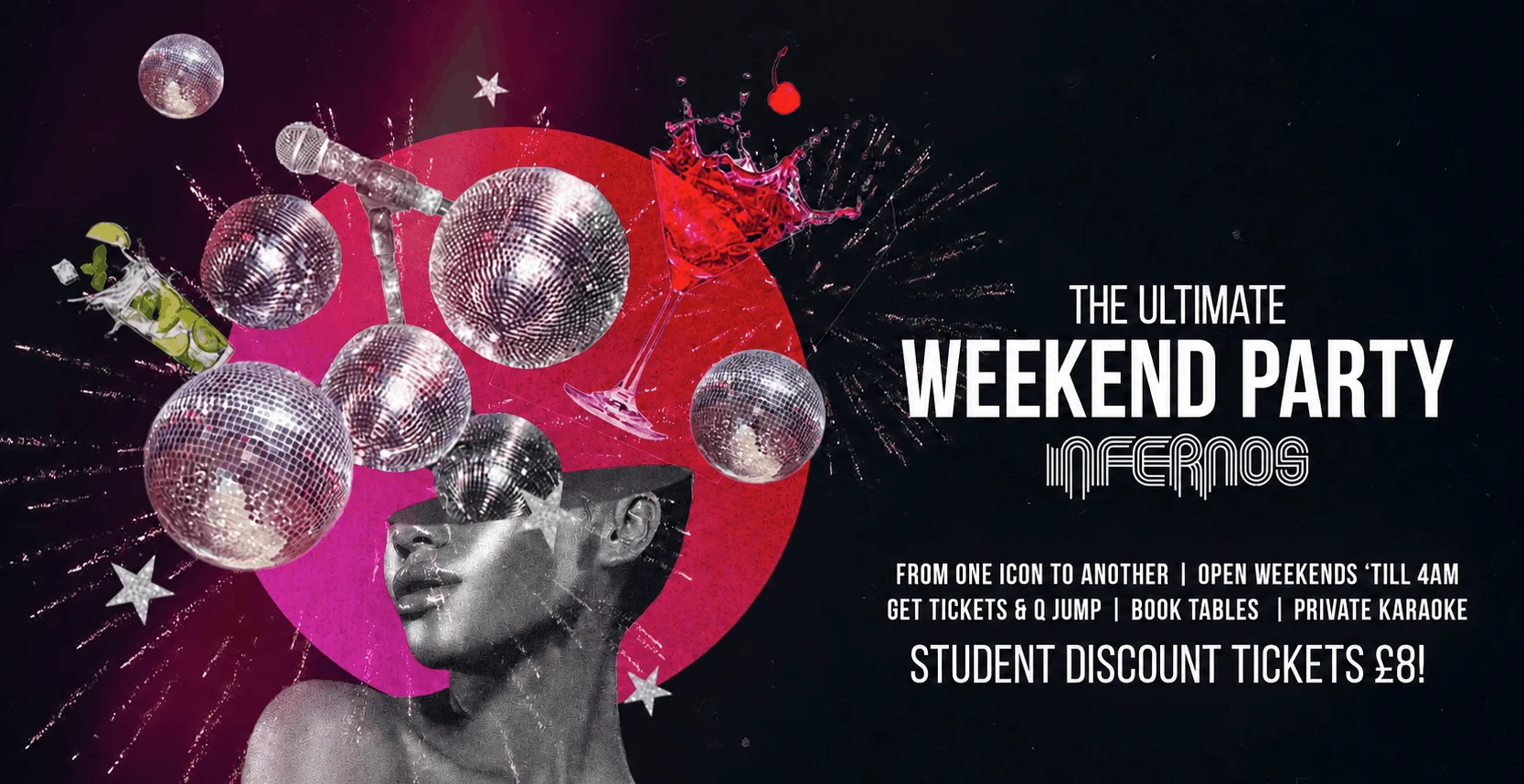 Big Friday Pop Party at Infernos | Student Discount Tickets - Disco, Pop, Cheese & Classics at Infernos Nightclub