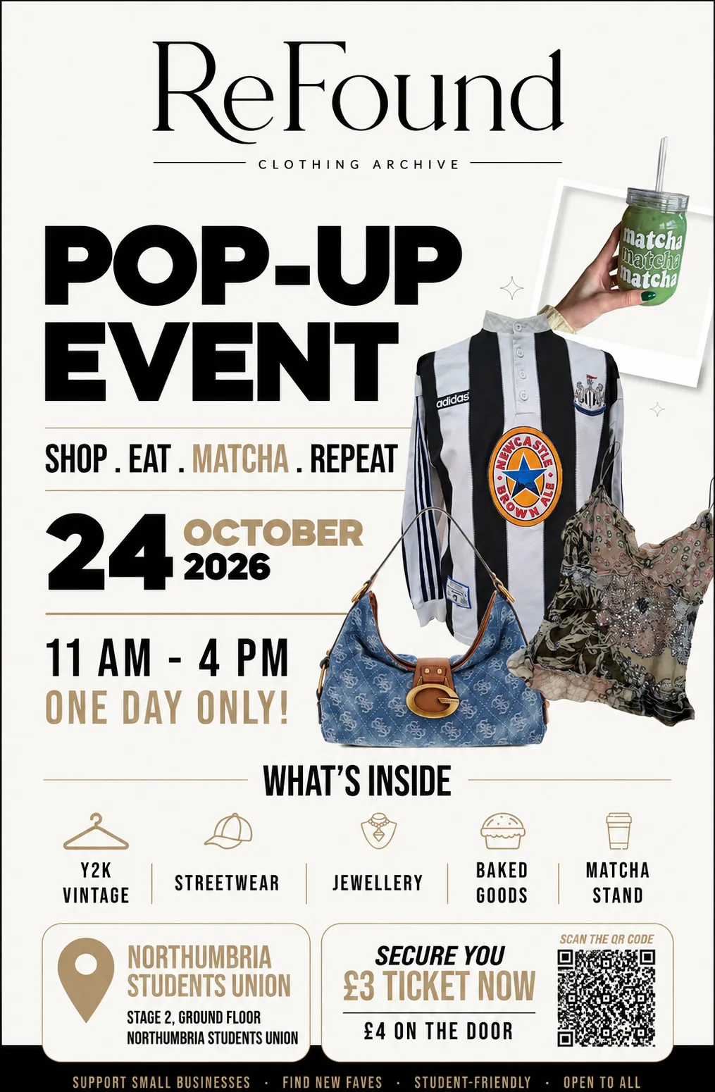Vintage, Y2K, and Streetwear Clothing Pop Up Event at Northumbria Students’ Union