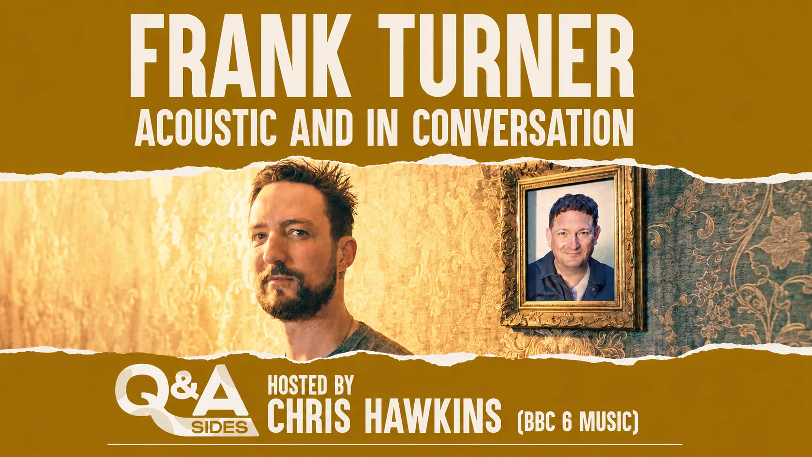 🚨 SOLD OUT! Frank Turner – acoustic and in conversation with Chris Hawkins (BBC 6 Music) at The Buttermarket