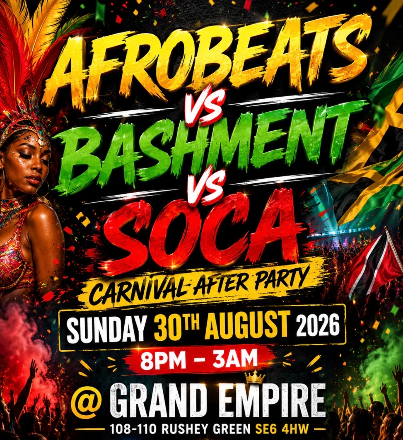 BASHMENT vs SOCA vs AFROBEATS - CARNIVAL AFTER PARTY