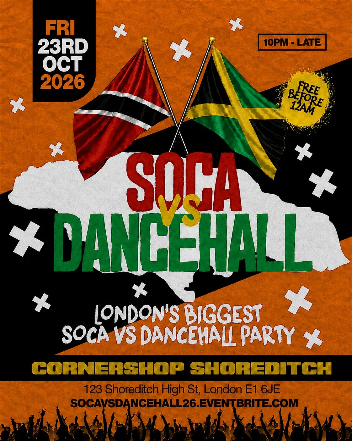 Soca Vs Dancehall Shoreditch – Everyone Free Before 12AM