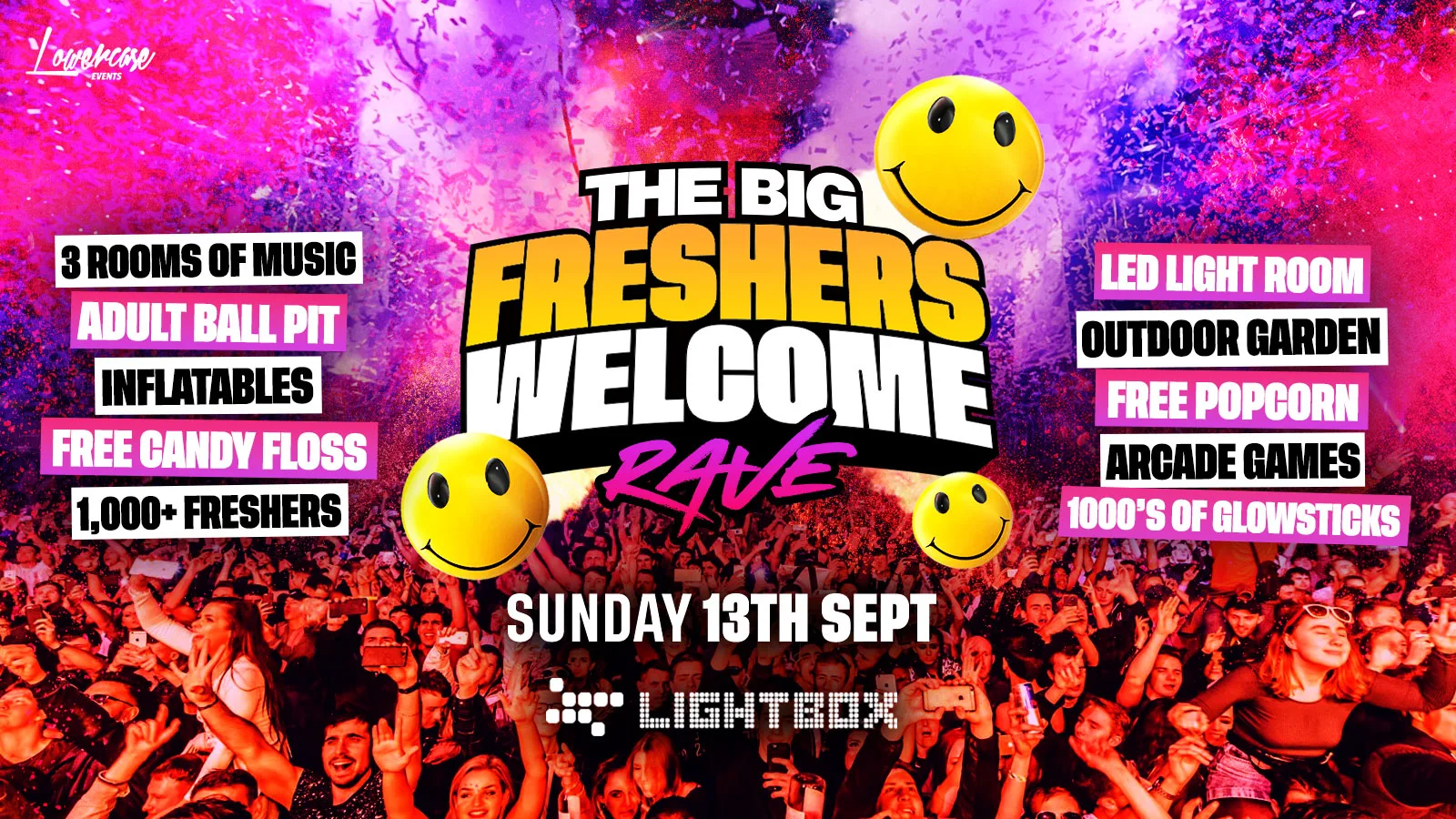 THE BIG FRESHERS WELCOME RAVE @ LIGHTBOX! 🎉 - LONDON FRESHERS WEEK 2026 at Fire & Lightbox