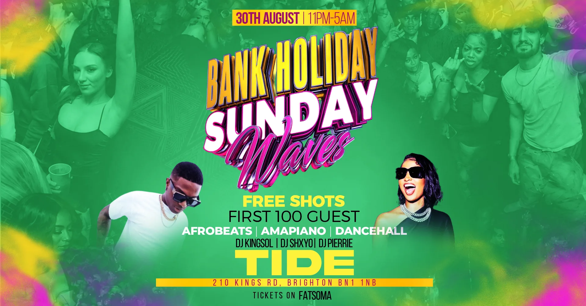🌊 WAVES – BANK HOLIDAY SUNDAY PARTY | BRIGHTON at Tide Beachclub-Nightclub