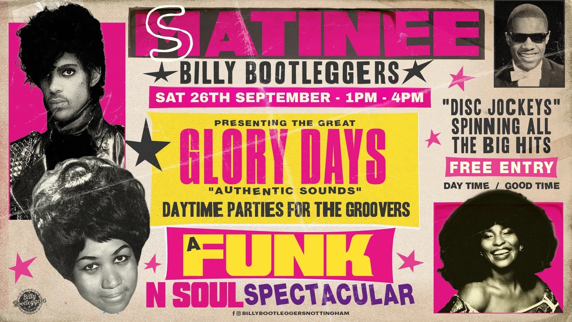 GLORY DAYS - A Funk N Soul Spectacular at Billy Bootleggers Nottingham (formerly Percy Picklebackers)
