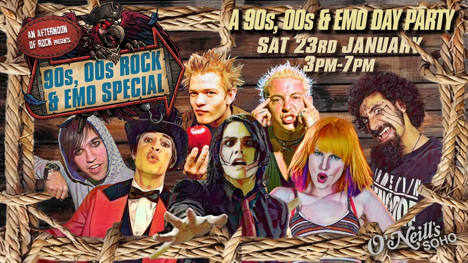 LONDON An Afternoon of Emo & 90s, 00s Rock: 3pm-7pm, Sat 23rd January
