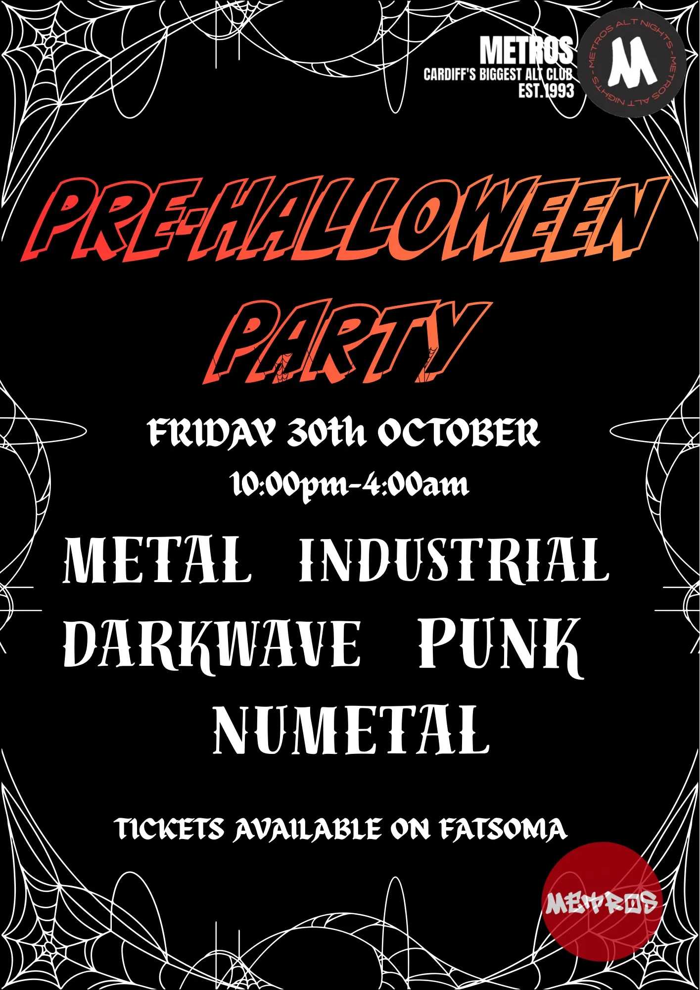 Pre Halloween Party - 30th October