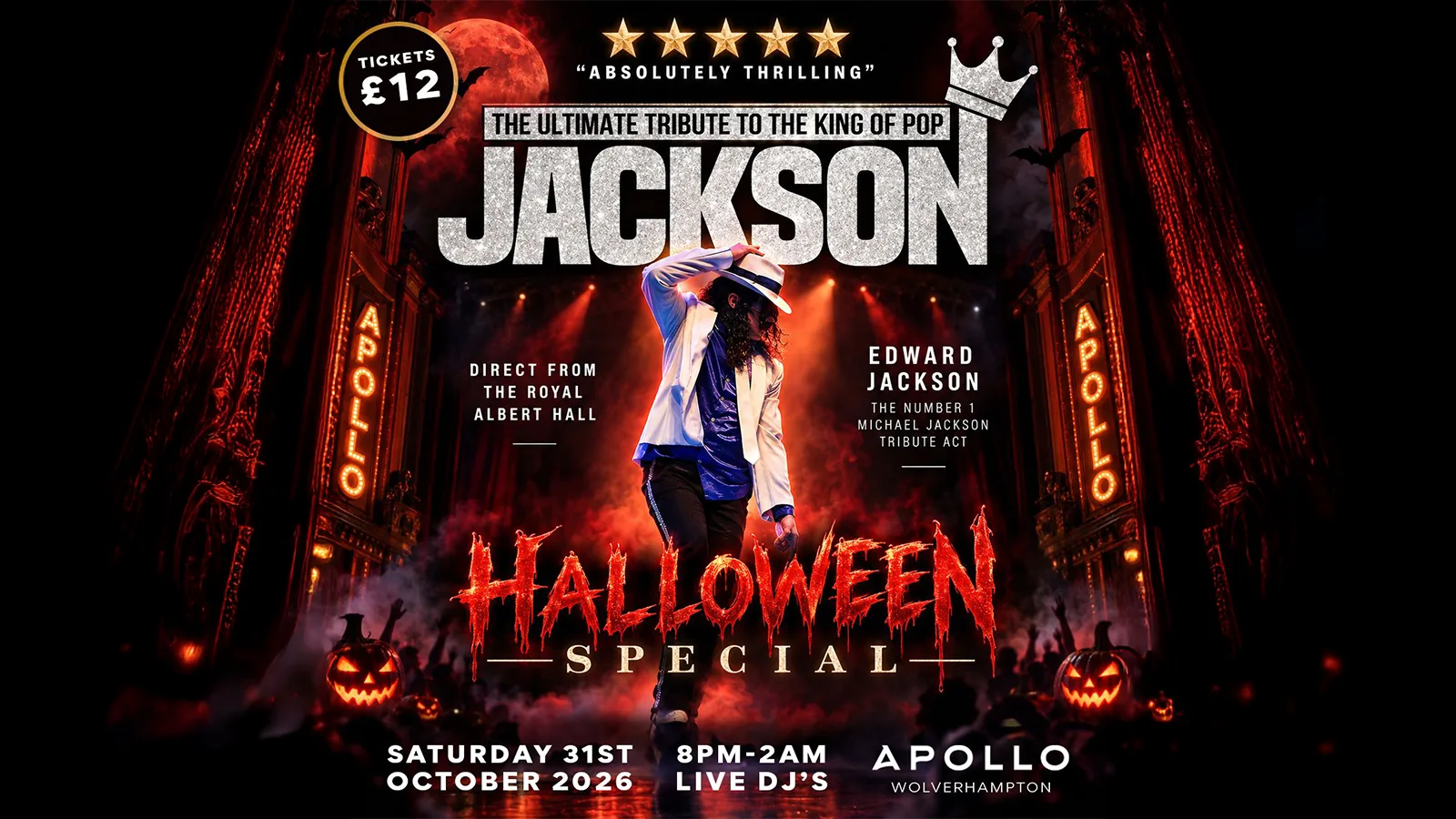 JACKSON – Halloween Special 🎃 at Apollo Wolverhampton
