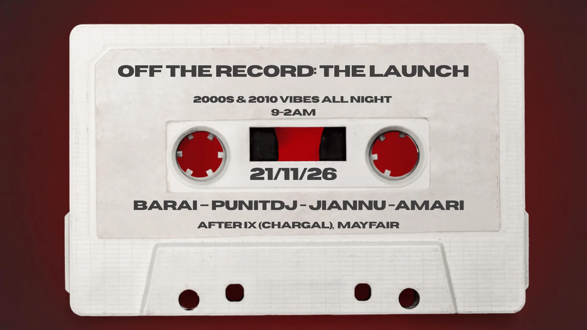 OFF THE RECORD PRESENTS: THE LAUNCH