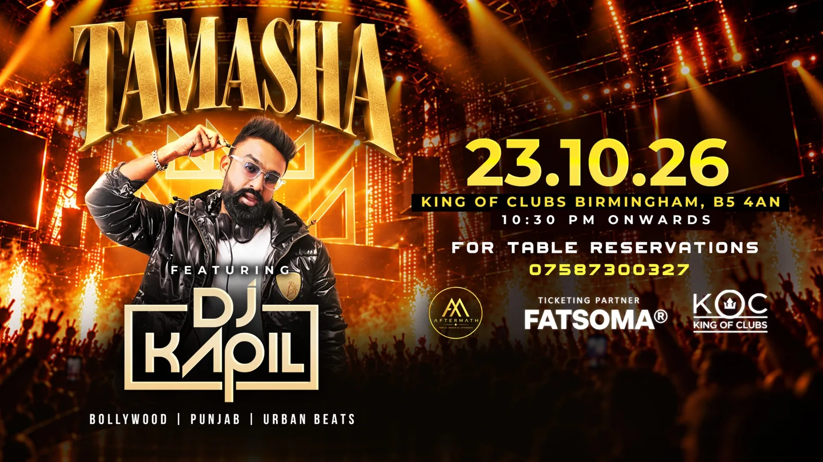 TAMASHA | Bollywood Night Birmingham | Friday 23 October 2026