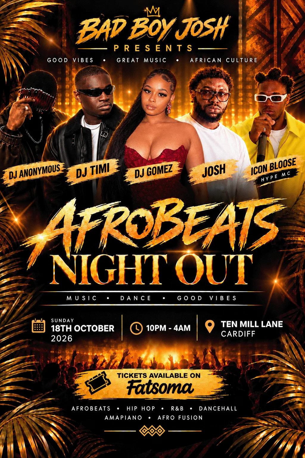 AFROBEATS NIGHT-OUT at Ten Mill Lane