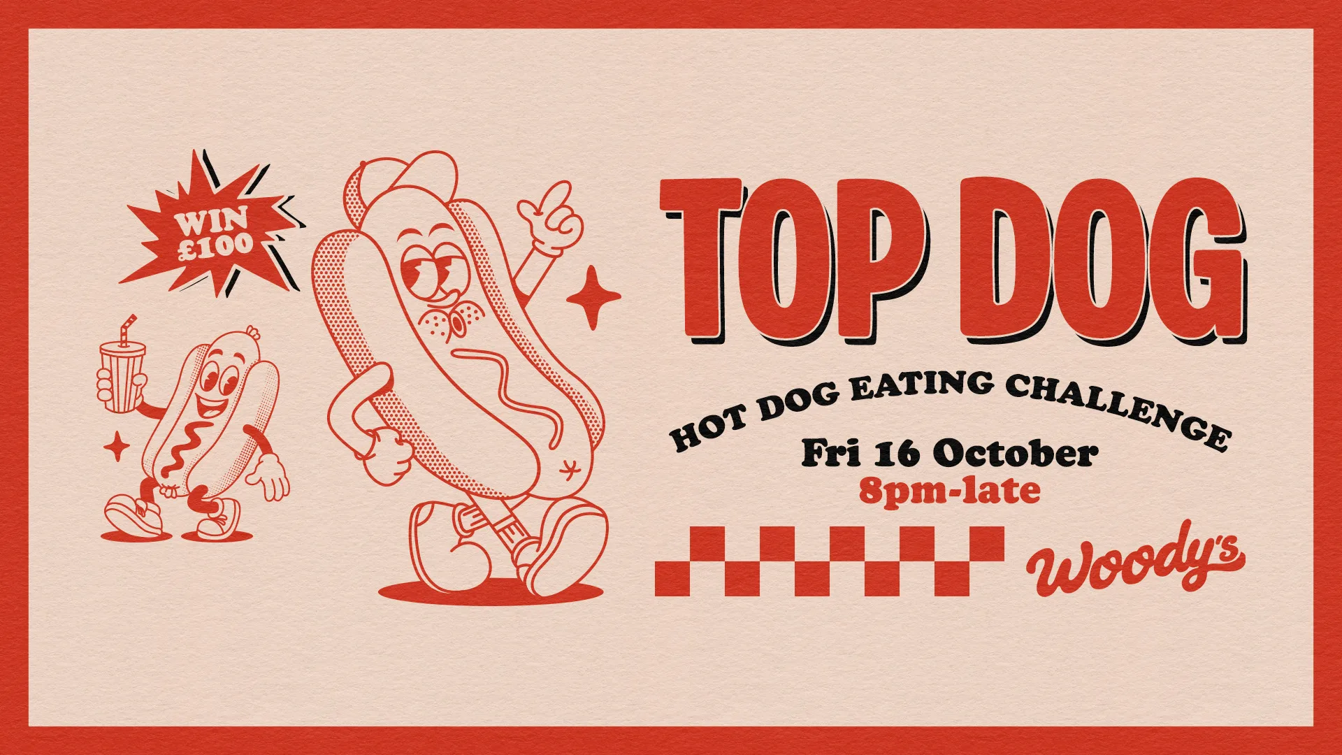 TOP DOG - Hot Dog Eating Challenge at Woody’s