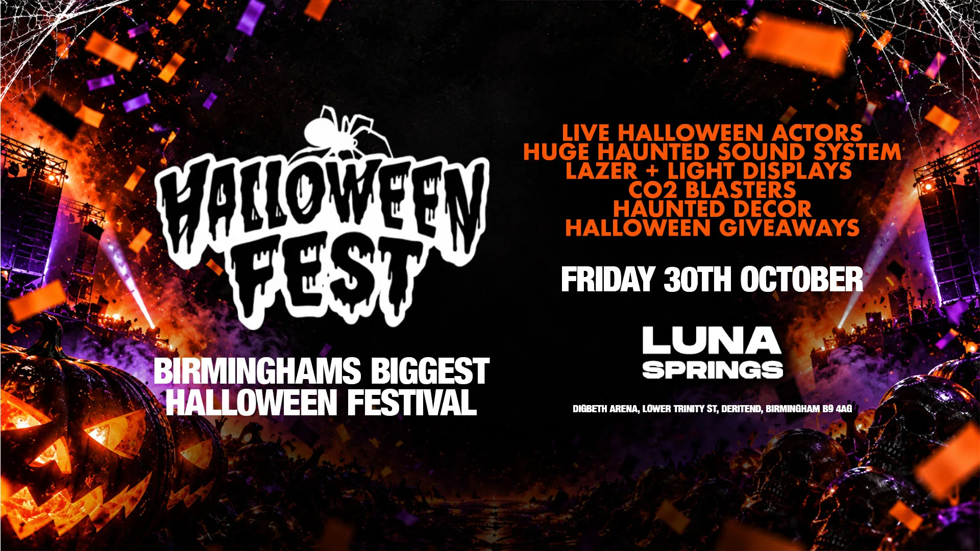 Halloween Fest - Friday 30th October - Luna Springs 🎃 [TICKETS NOW ONLINE!]