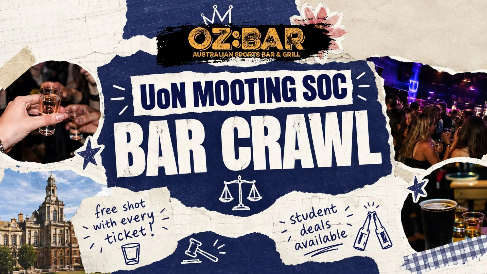 UoN Mooting Soc Bar Crawl at OZ Bar