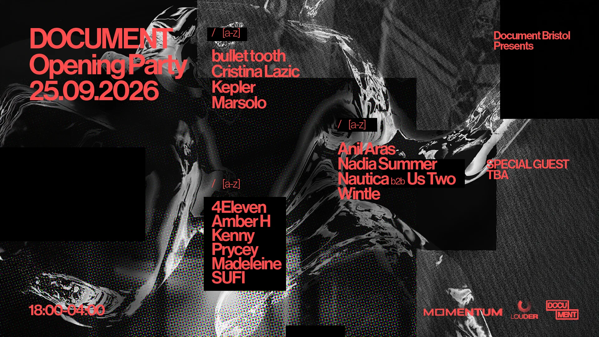 Document Opening Party: Marsolo, bullet tooth, Kepler ++MORE at Document