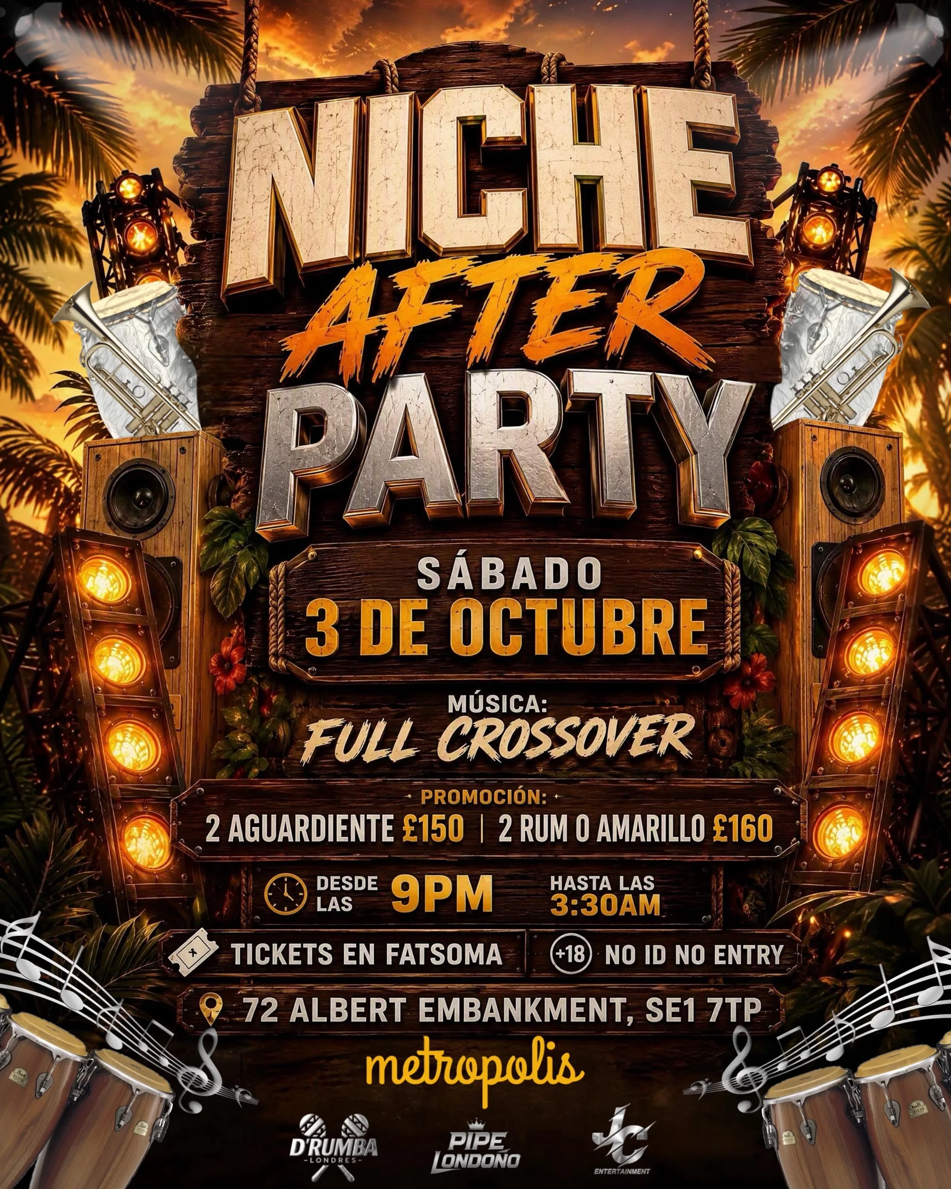 GRUPO NICHE AFTER PARTY at Metropolis - Vauxhall