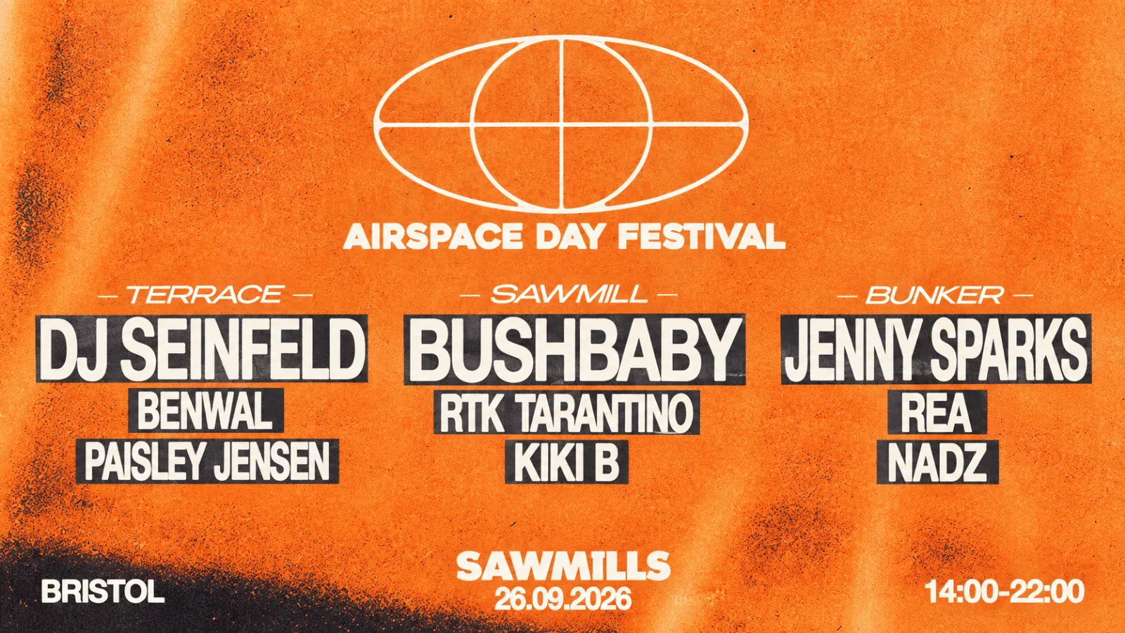 Sawmills Day Festival: DJ Seinfeld, Bushbaby, Jenny Sparks