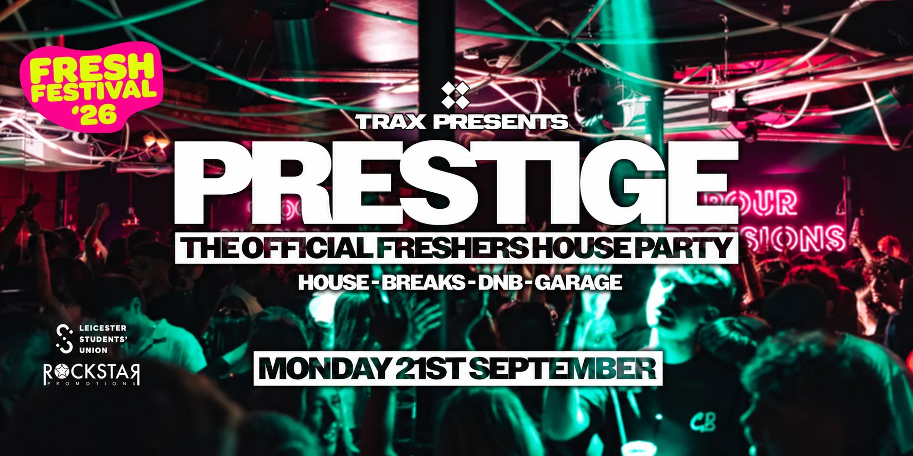 TRAX PRESENTS✚ FRESHERS HOUSE PARTY ✚ 21.09.26 ✚ at R/Bar