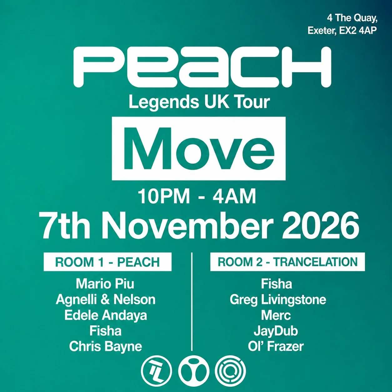 Peach Legends UK Tour - Move, Exeter