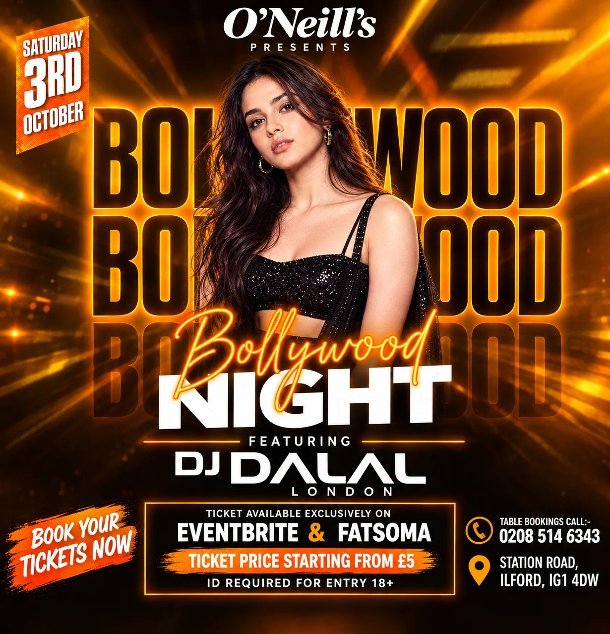 Bollywood Night with DJ Dalal London at Oneill's