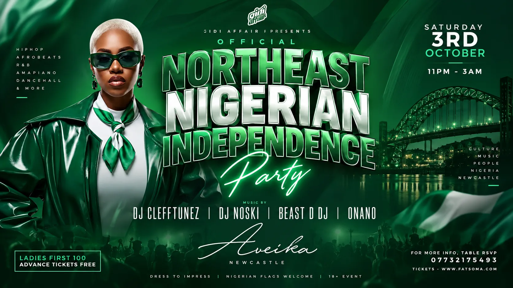 GIDI AFFAIR PRESENTS |  OFFICIAL NORTHEAST NIGERIAN INDEPENDENCE PARTY at AVEIKA