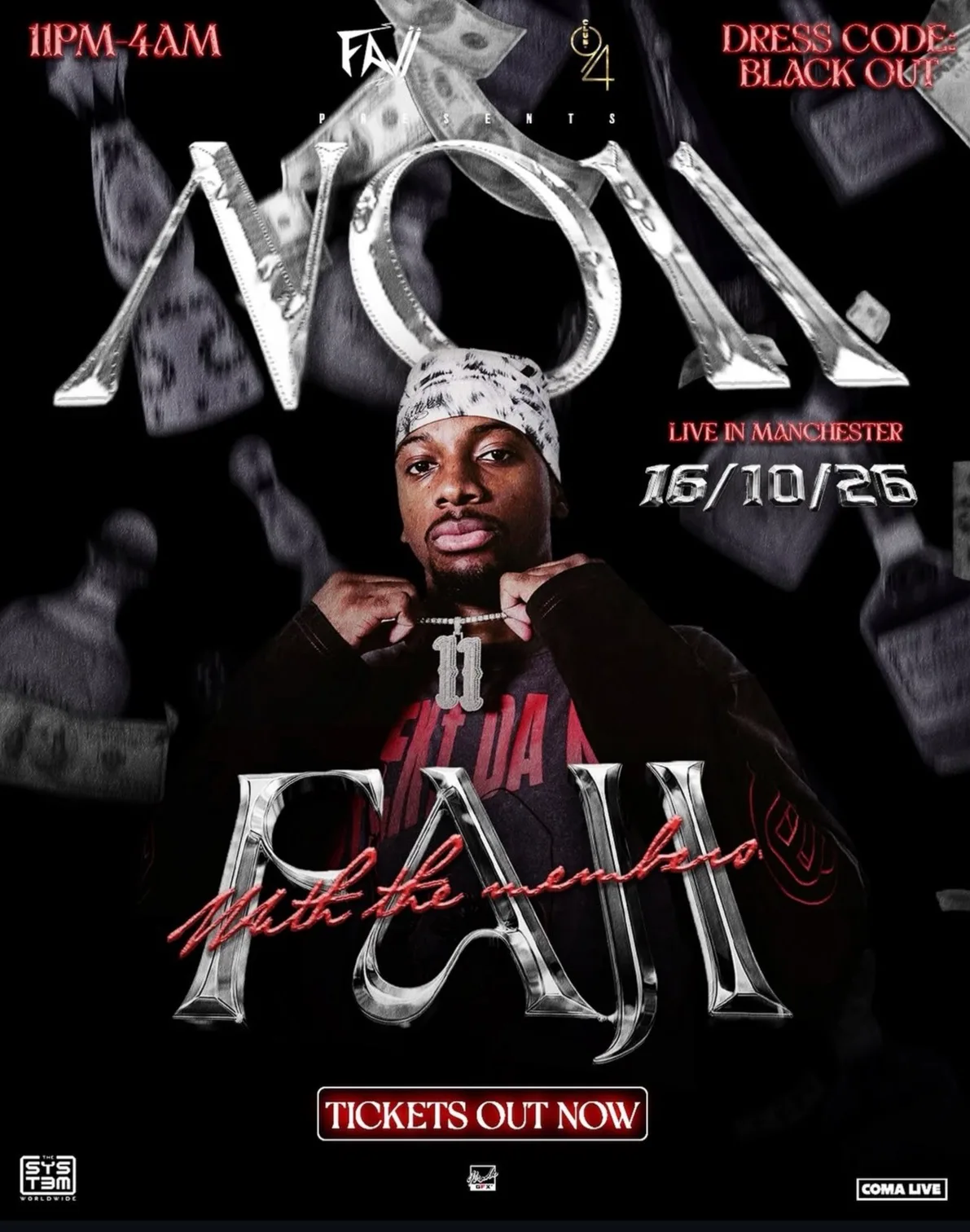 FAJI WITH THE MEMBERS ft. NO 11 at CLUB94 MANCHESTER