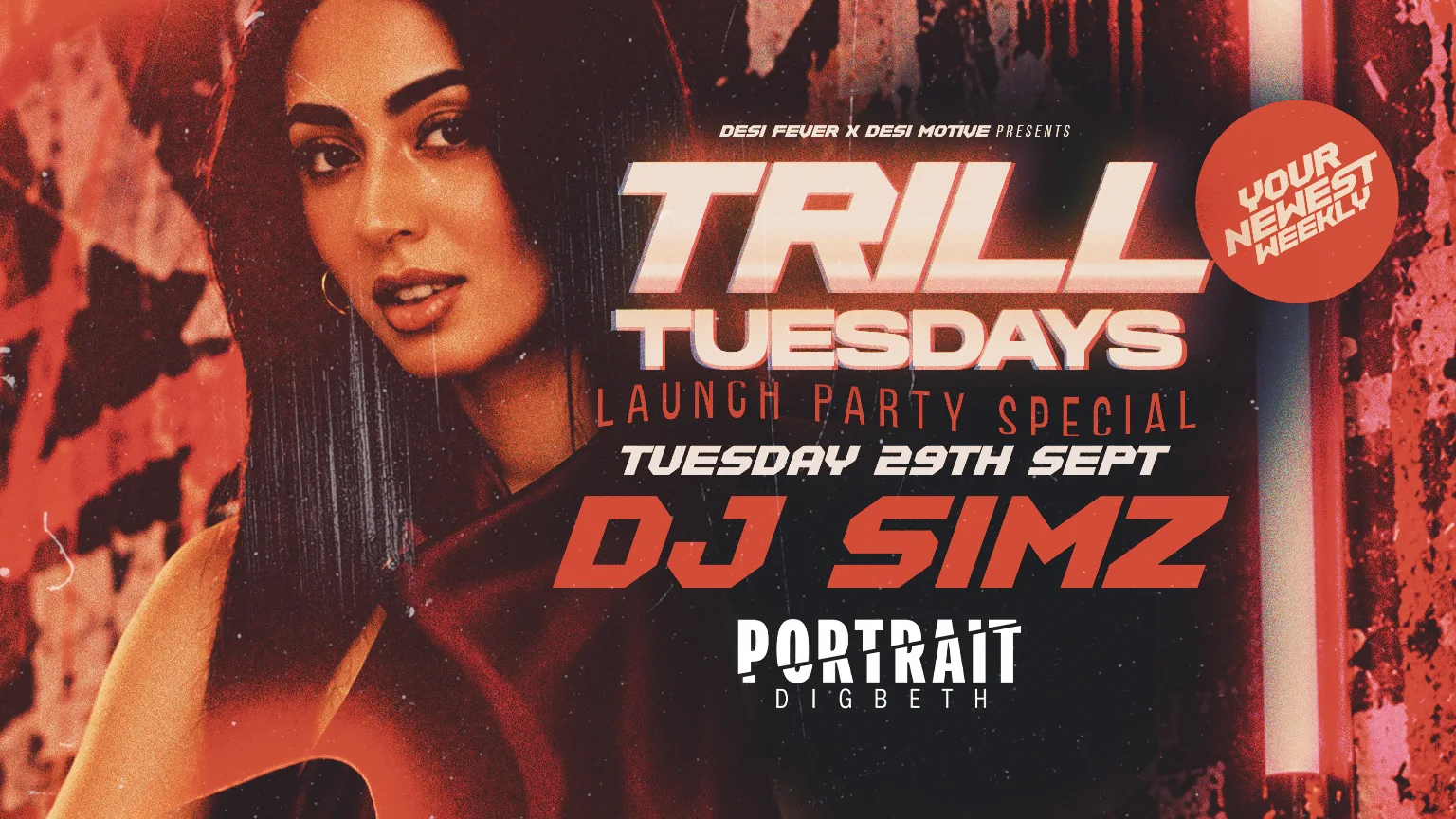 Birmingham Freshers: Trill Tuesdays Hosted By DJ SIMZ | The Urban Student Session | Venue: Portrait at Portrait Digbeth