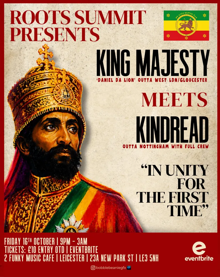 ROOTS SUMMIT PRESENTS: KING MAJESTY MEETS KINDREAD at 2Funky Music Cafe