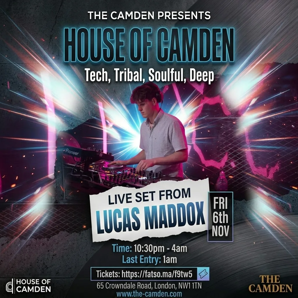 House of Camden | Tech, Tribal, Soulful & Deep House Night London at The Camden