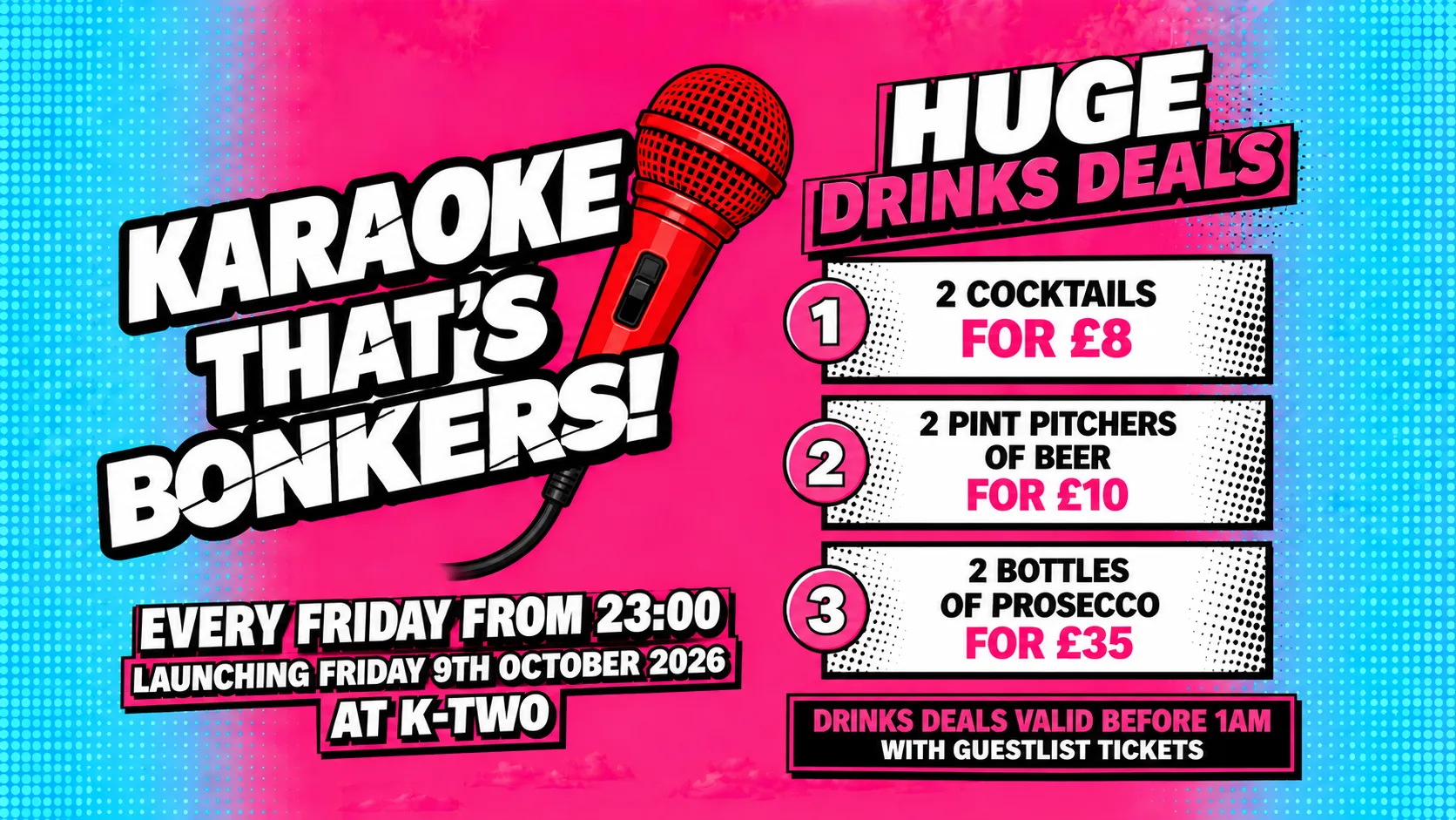 Karaoke That's Bonkers - Guestlist Sign Up at K-TWO (next to NG-ONE)